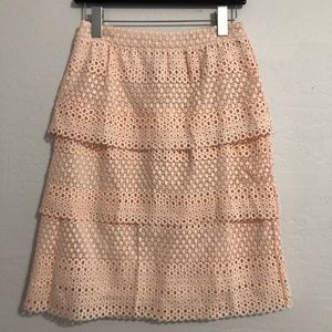 Rachel Parcell Crochet Midi Skirt